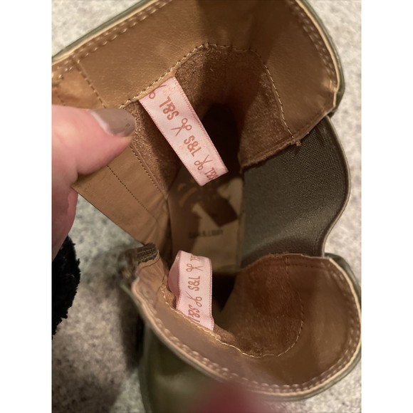 Sam & Libby Camila Boots Womens Size 8.5 Olive Green Heeled Chelsea Boot… - Picture 5 of 7